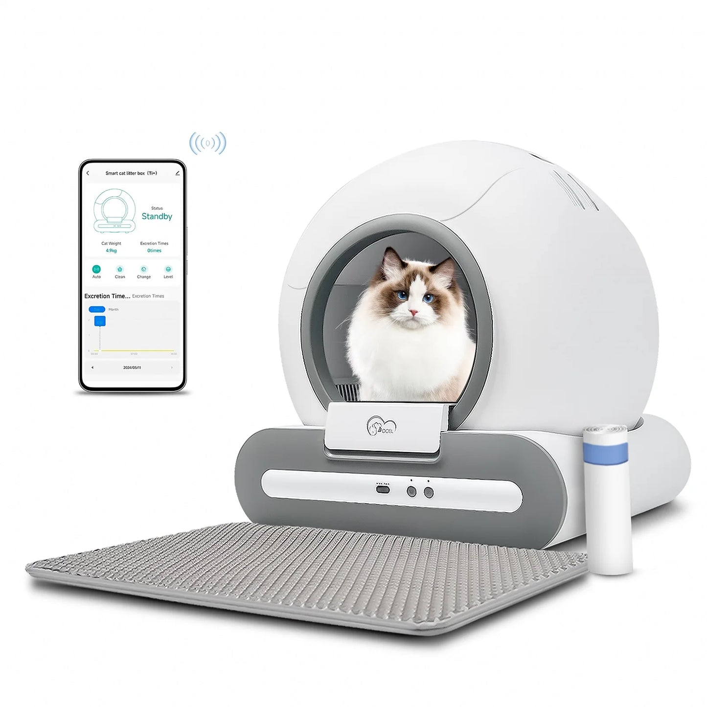 DOEL Automatic Self Cleaning Cat Litter Box With App Control