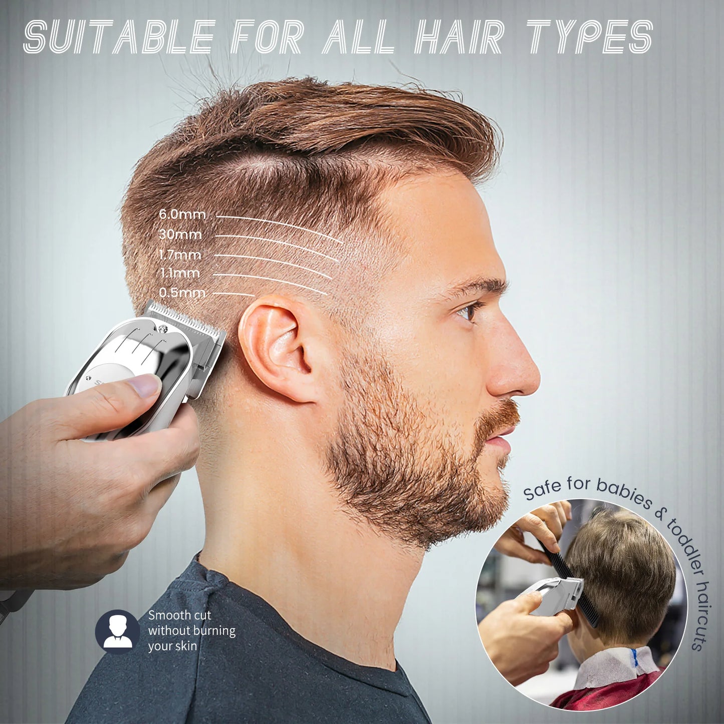 Sejoy Professional Hair Clipper Set For Men Cordless Rechargeable