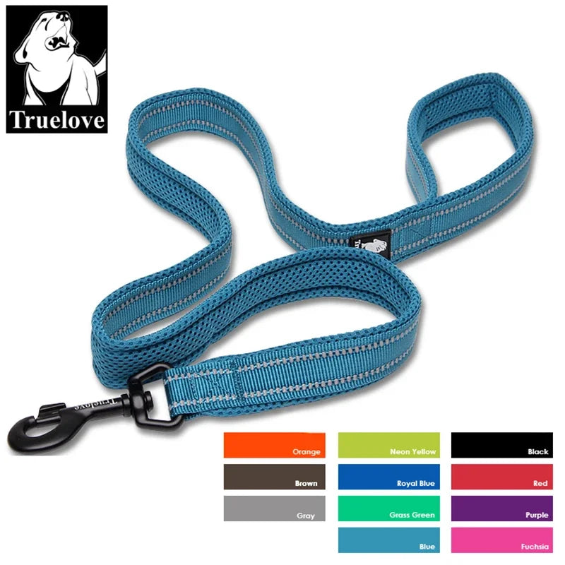 Soft Dog Pet Leash in Harness and Collar Reflective Nylon Cat Mesh Walking Training 11 Color Length 110cm TLL2111