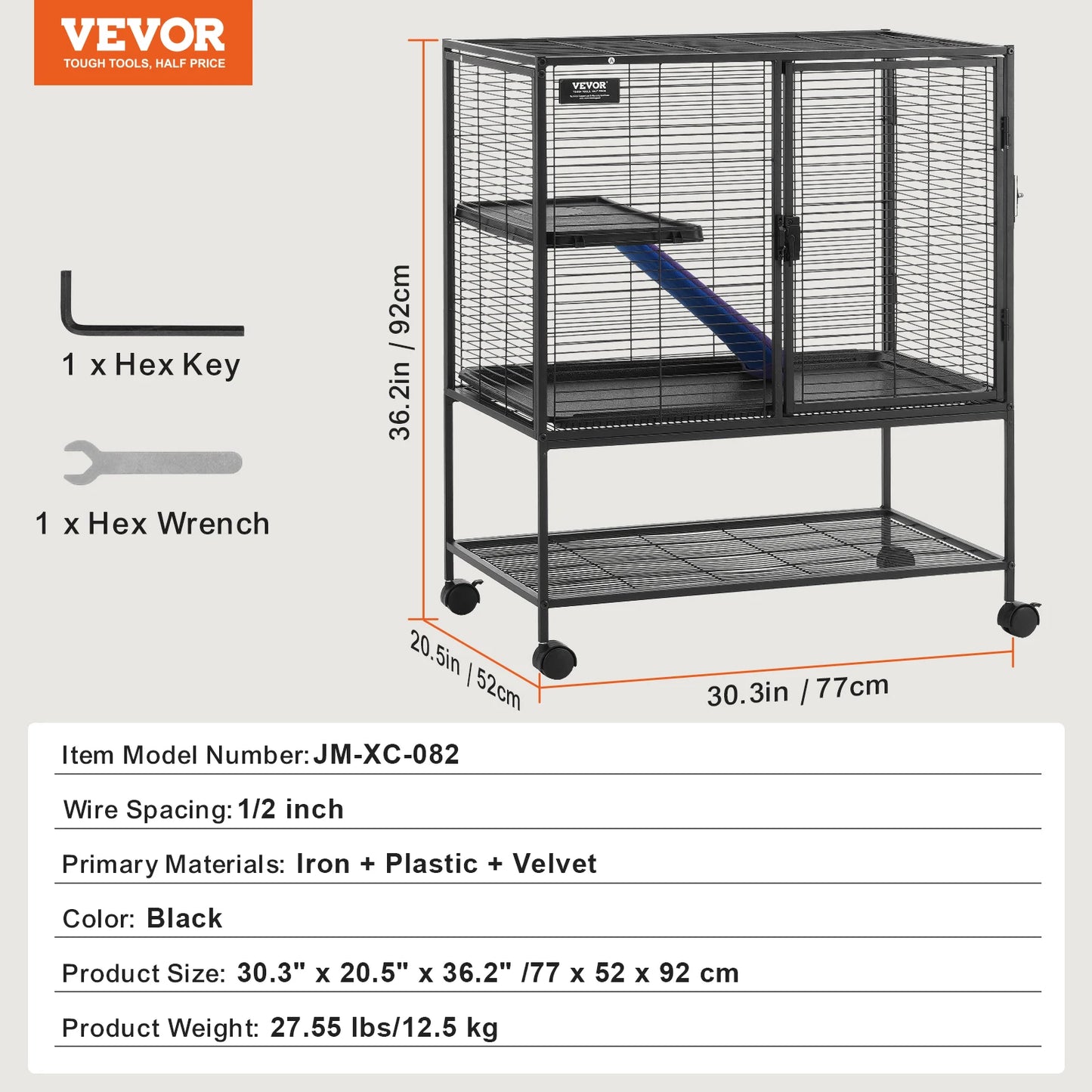SucceBuy Ferret Cage Metal 4 Tier Critter Nation Cage