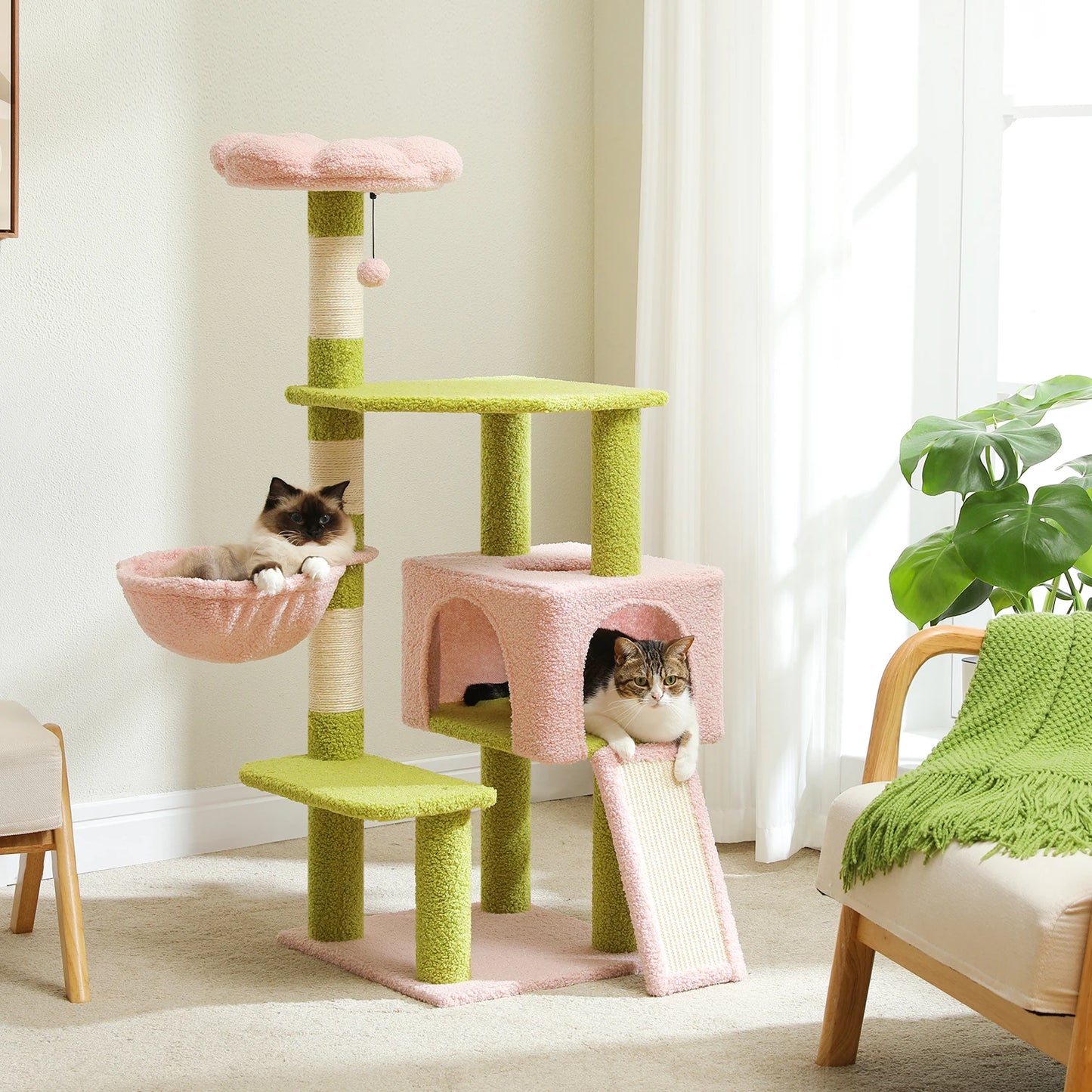 PAWZ Road Flower Cat Tree Multi Level Cat Tower Sisal