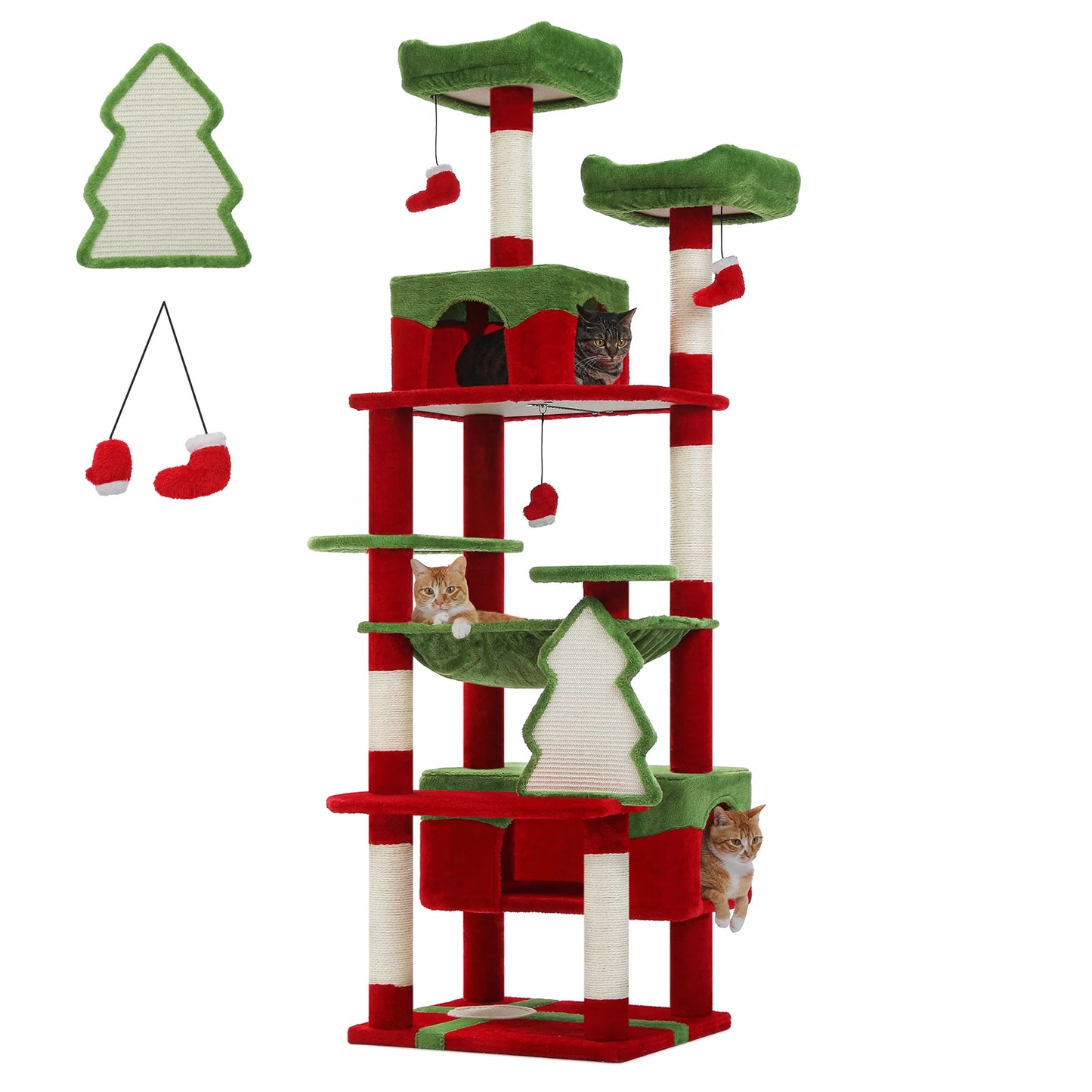 PAWZ Road Cat Tree with Sisal Posts and Hammock Bed