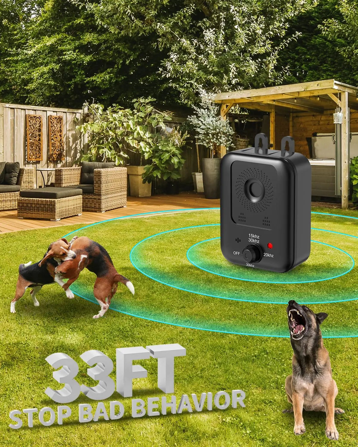 PetEdu Automatic Ultrasonic Dog Bark Deterrent For Indoor Outdoor Use