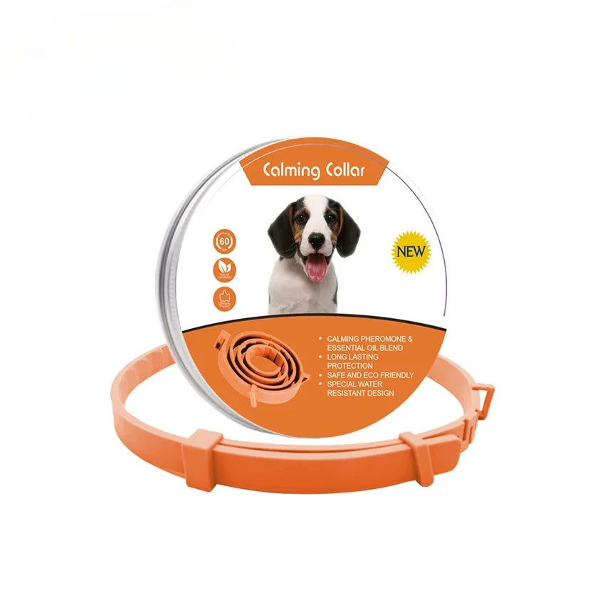Calming Collar For Cats And Dogs Adjustable With Natural Pheromone Blend Lavender Chamomile