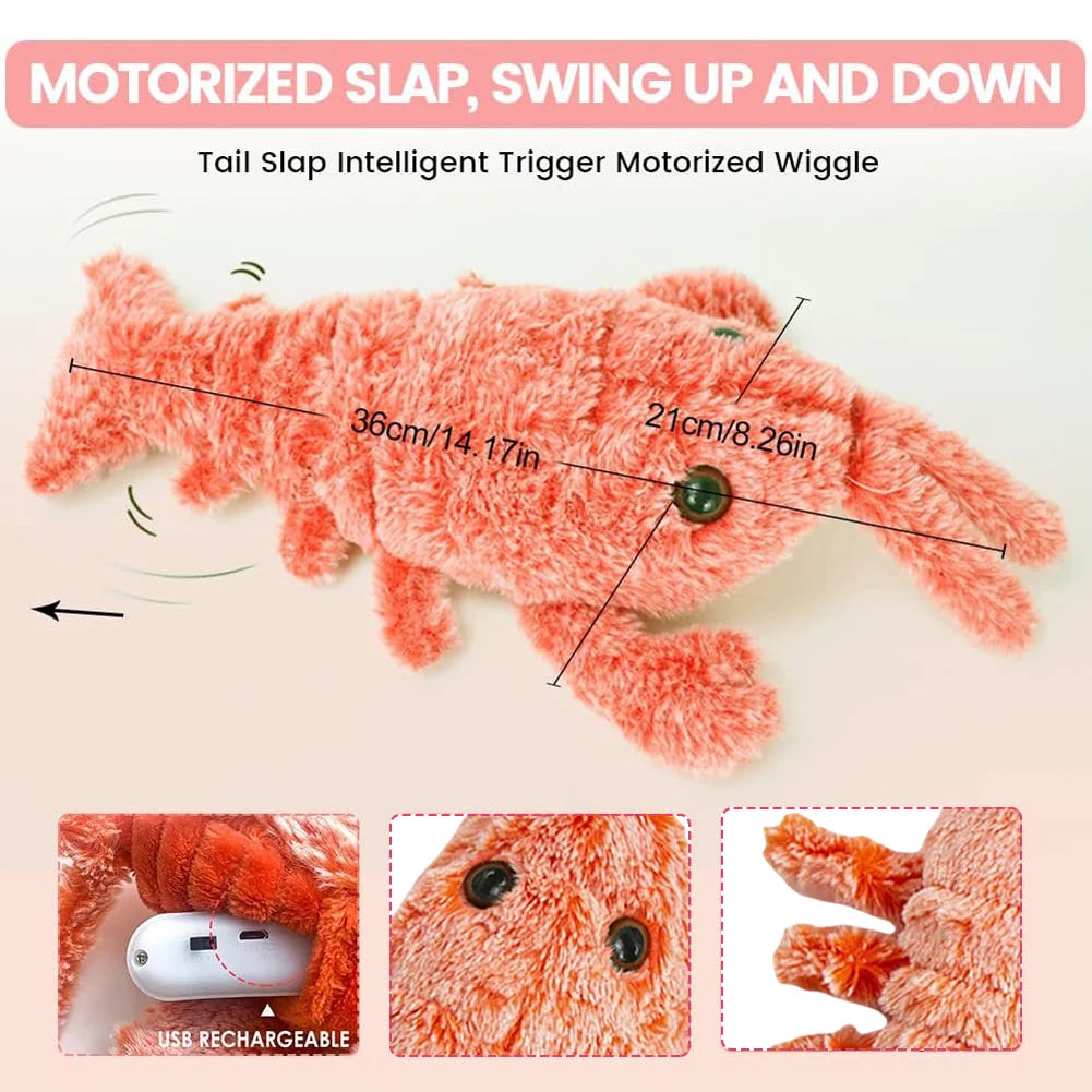 Shunmaii Floppy Lobster Multisensory Interactive Canine Toy With Realistic Teething