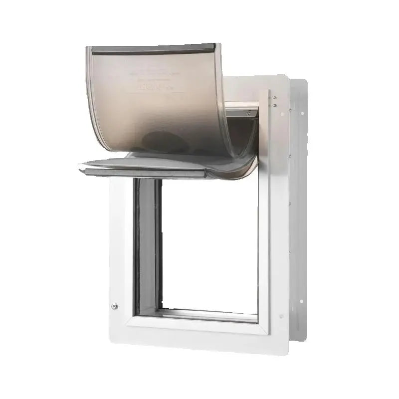 SucceBuy Weatherproof All-Metal Pet Door With Lockable 3-Flap Exterior-Interior Compatibility