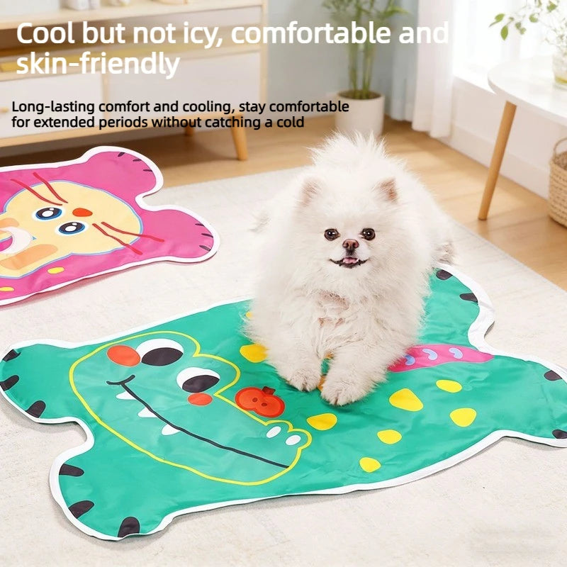 Pet Ice Pad Refreshing Cool Summer Dog CatCute Cartoon Easy To Wipe Gel Cat Litter Comfortable Skin-friendly Cool Sleeping Mat