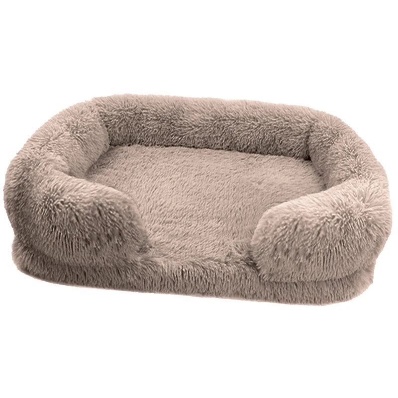 Thickened Orthopedic Dog Bed for Large Dogs with Plush Cover