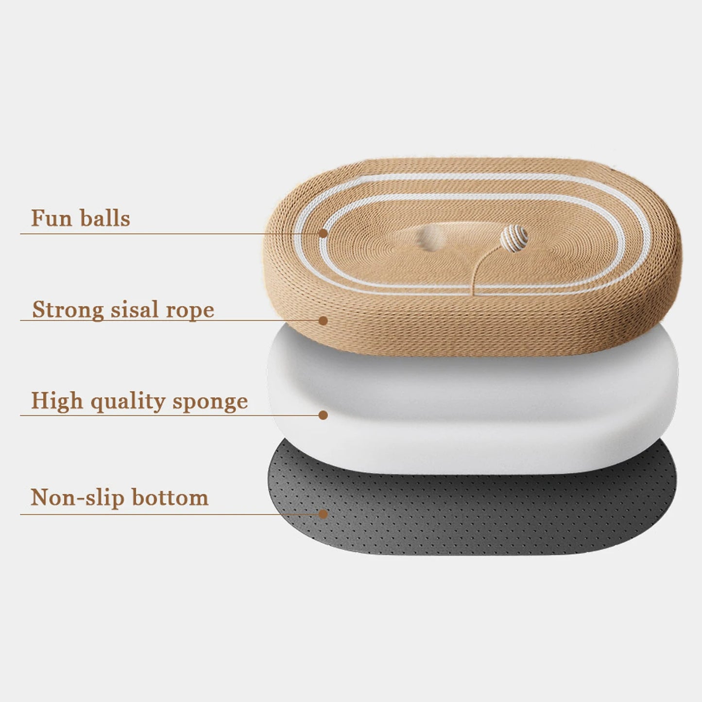 CN Cat Scratching Bed Sisal Scratching Pad Indoor Durable Sofa For Cats Premium Quality Eco Friendly