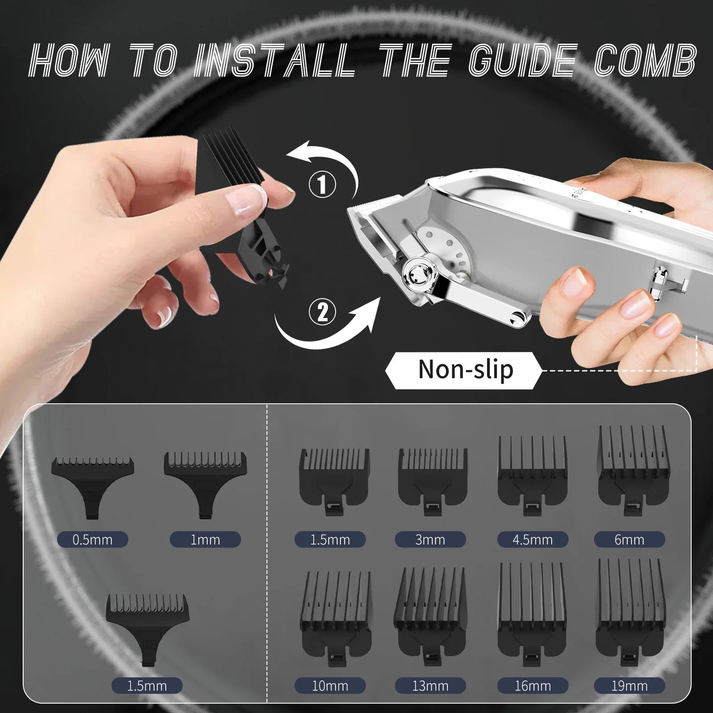Sejoy Professional Hair Clipper Kit Cordless Rechargeable Precision Trimmer Barber