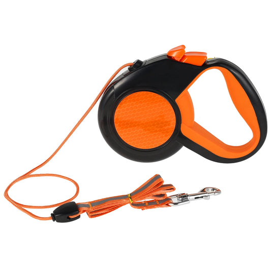 Retractable Dog Leash With Reflective Tape Non Slip Handle