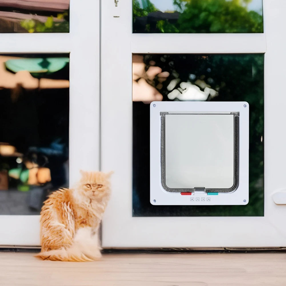 Puppy Kitten Safety Pet Door With 4 Way Security Lock