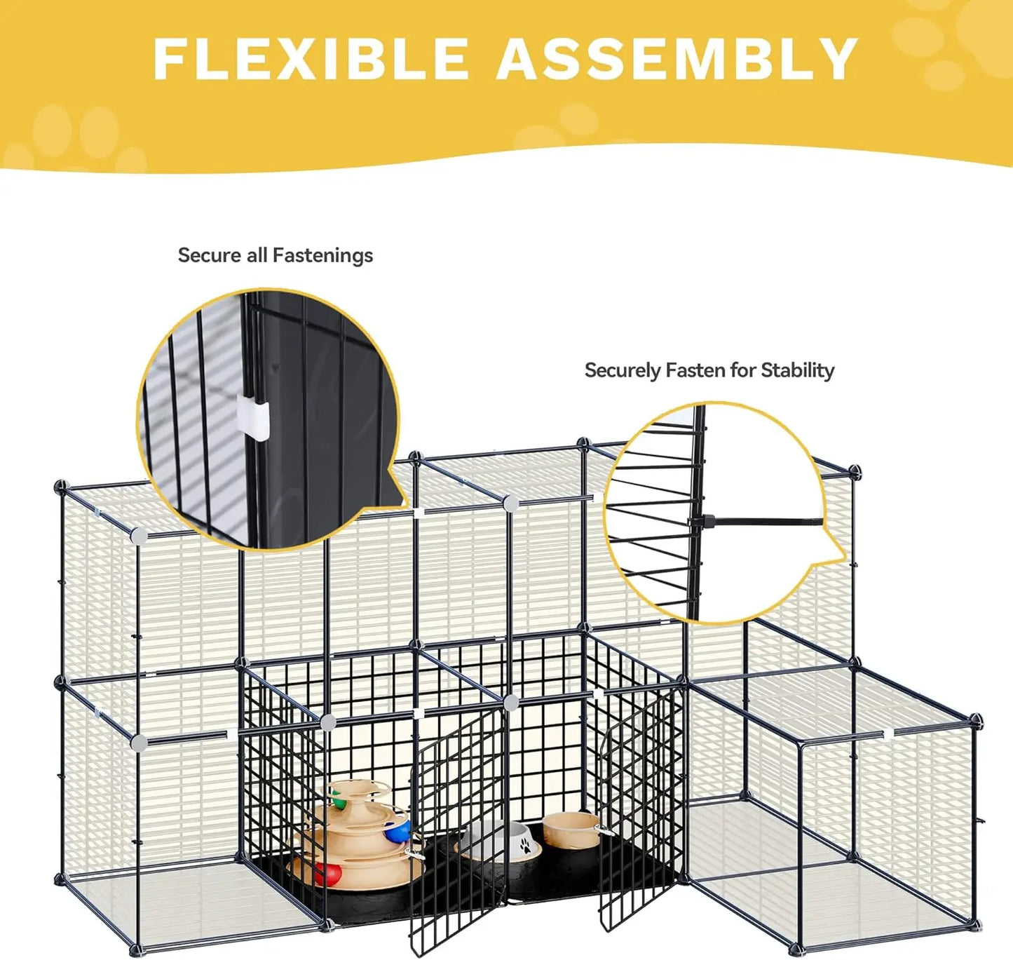 LARGE CAT CAGE INDOOR KITTEN ENCLOSURE DIY PLAYPEN CATIO HAMMOCK FOR ONE TO FOUR CATS