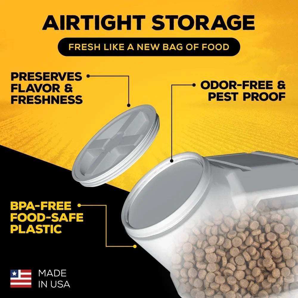 XMSJ Airtight Pet Food Storage Container IndustrialStrength MoistureControl 50lb Capacity