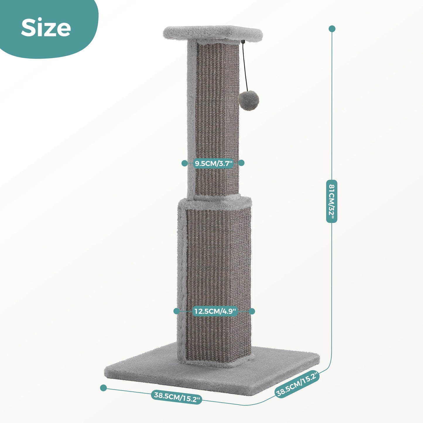 PAWZ Road Cat Scratching Post Indoor Durable Sisal