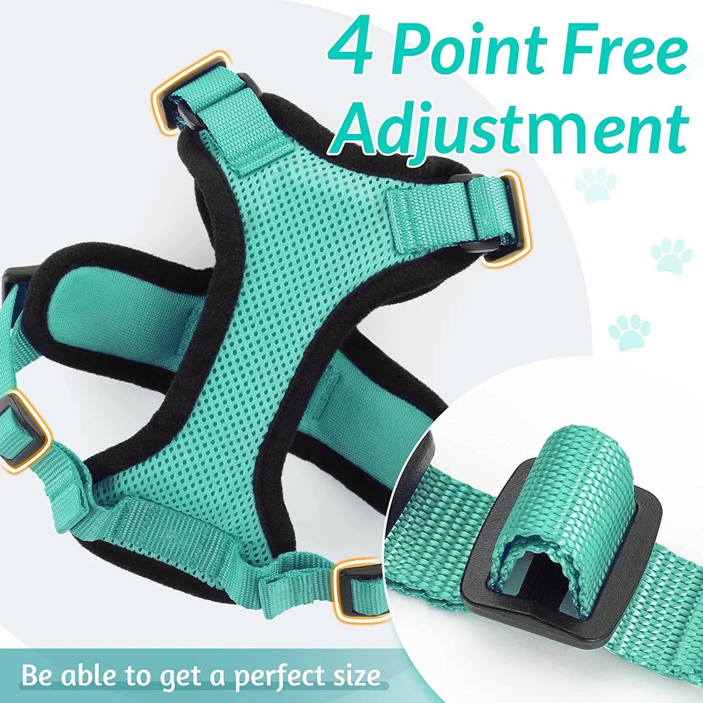 Cat Harness and Leash for Walking Escape Proof Adjustable Vest