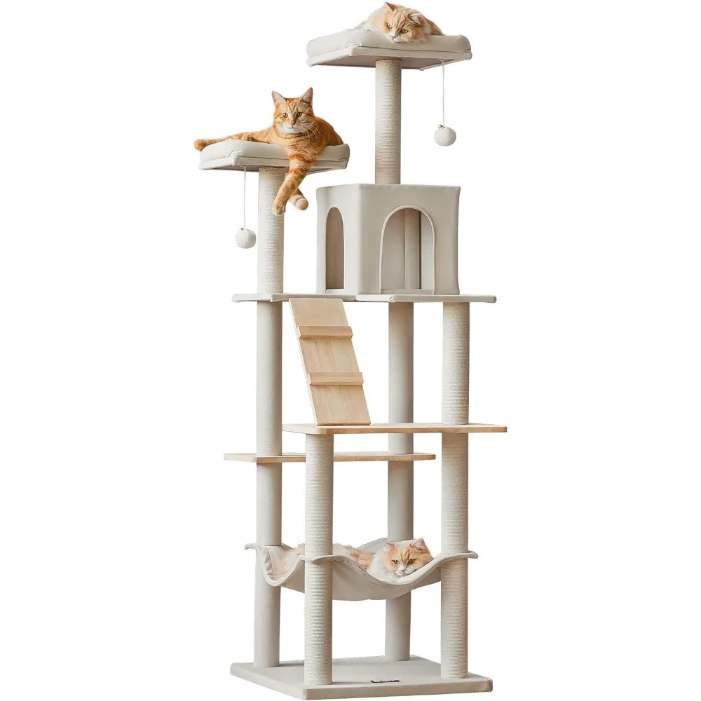 DAFIFY Multi Level Cat Tree With Perches And Hammock