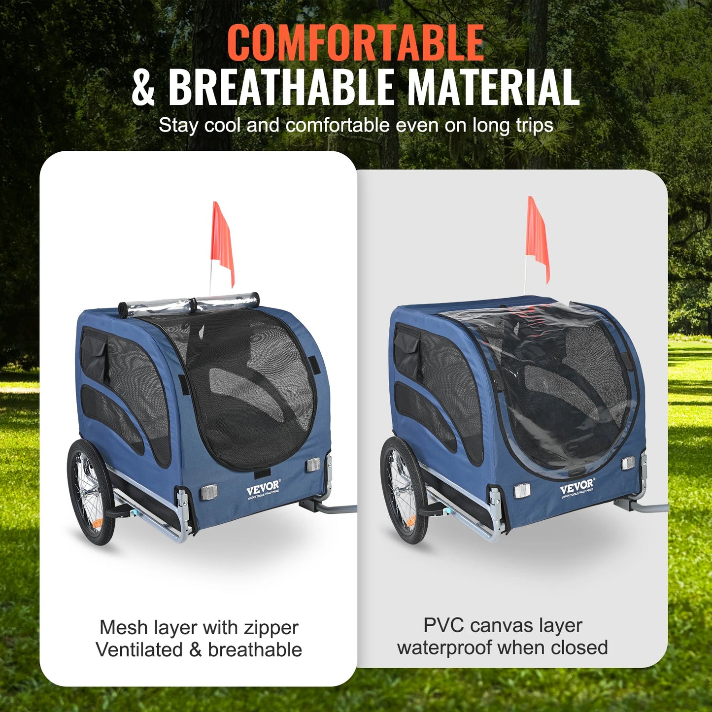 SucceBuy Dog Bike Trailer Carrier For Travel And Adventures