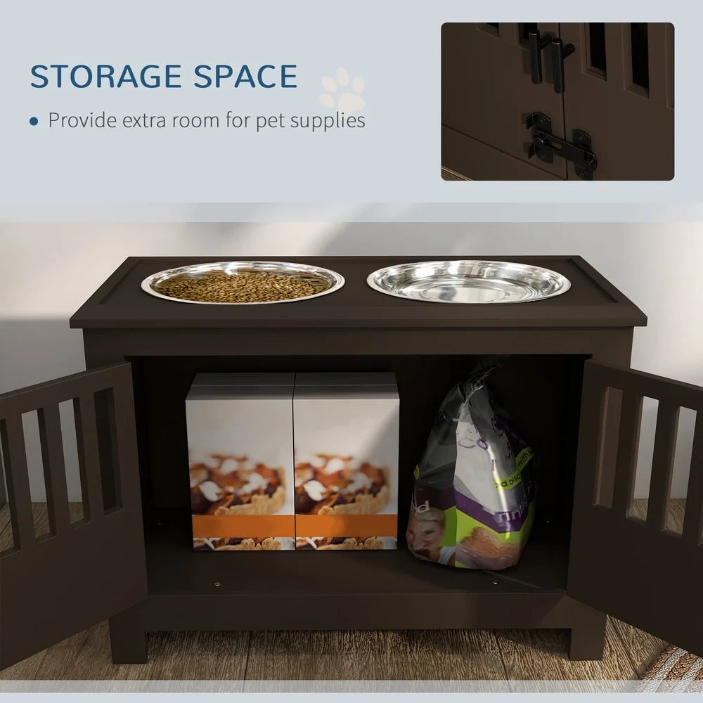 XMSJ Premium Dog Food Storage Cabinet With ErgonomicallyDesigned Feeding Station