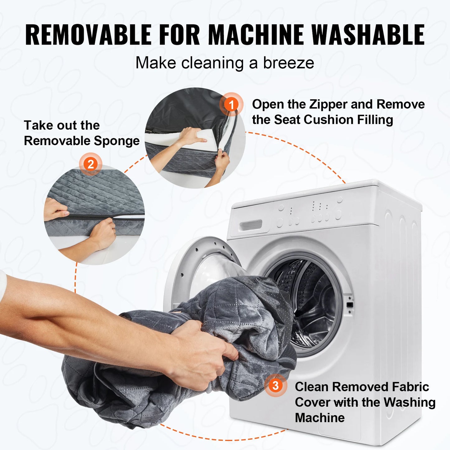 SucceBuy Dog Car Seat Dog Booster Seat for Car with A Storage Pocket Sponge Filling Car Bed for Medium Large Dog up to 55 lbs