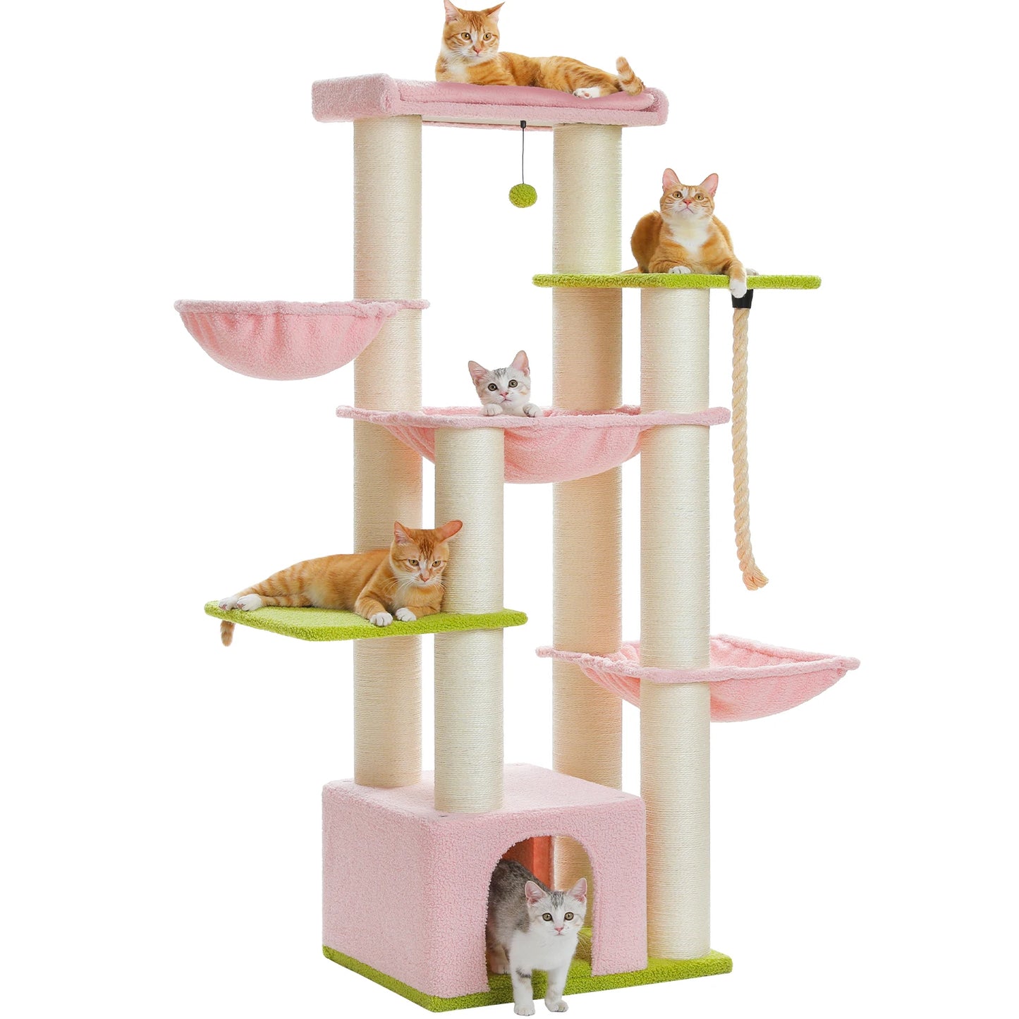 PAWZ Road Large Cat Tree Tower With Hammock and Levels