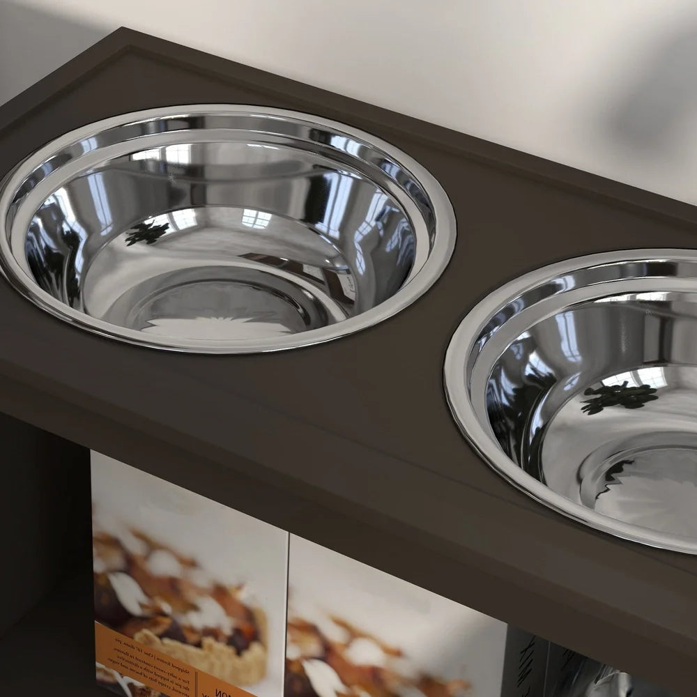 XMSJ Premium Dog Food Storage Cabinet With ErgonomicallyDesigned Feeding Station