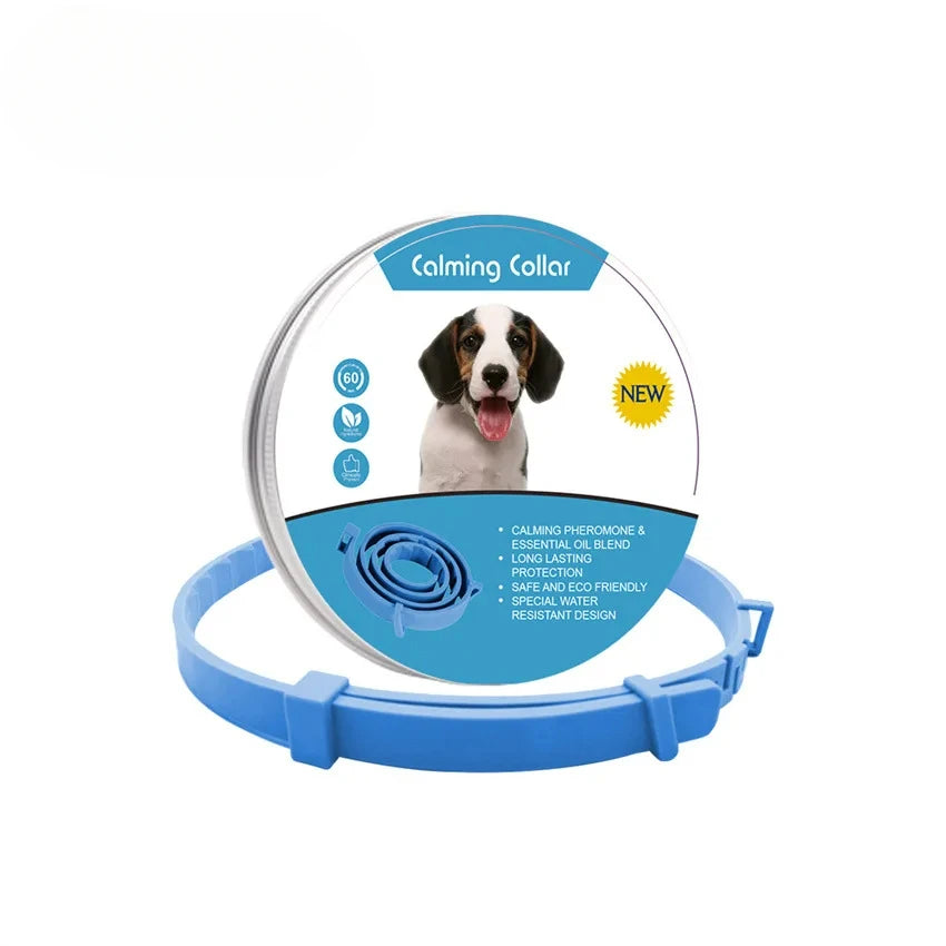 Calming Collar For Cats And Dogs Adjustable With Natural Pheromone Blend Lavender Chamomile