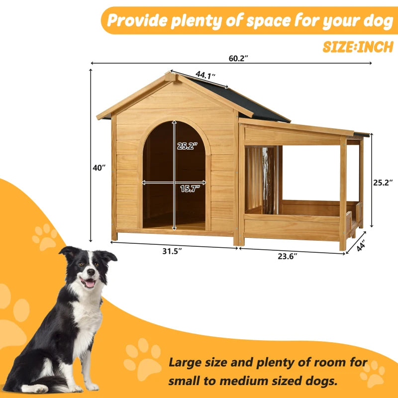 Outdoor Insulated Waterproof Dog House For Winter Weather With Weatherproof Roof And Easy Clean