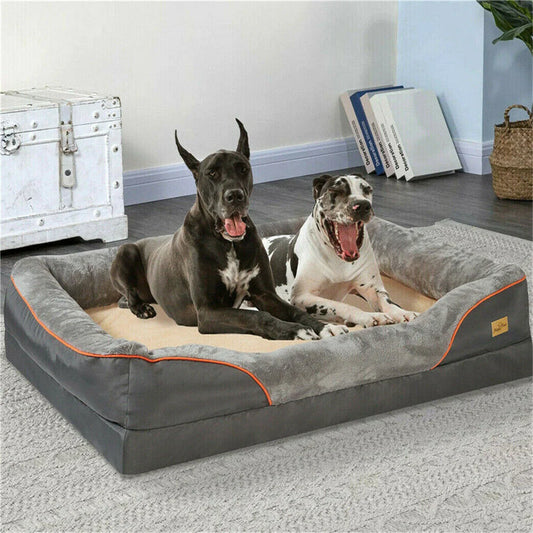 BORWARTC Orthopedic Memory Foam Dog Bed With Waterproof Removable Cover