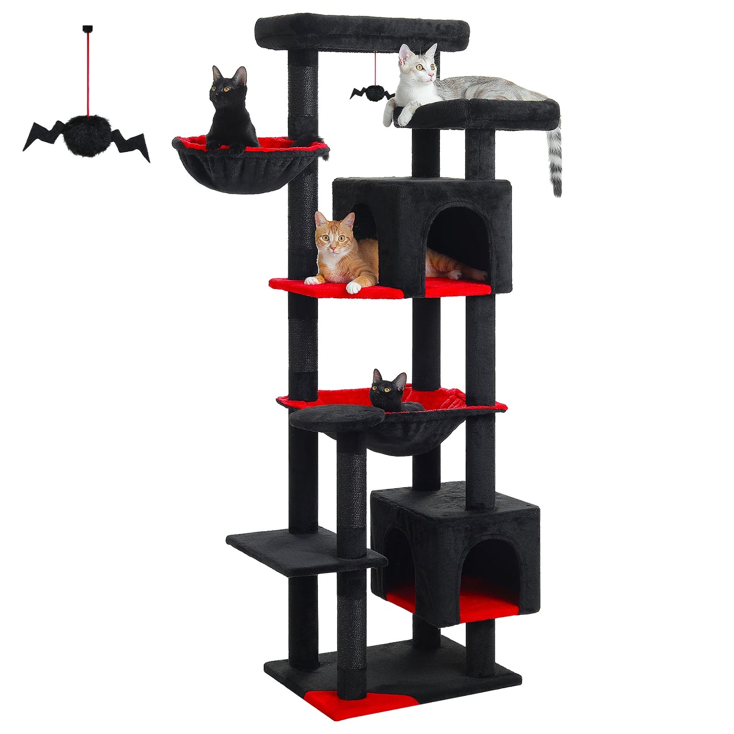 PEQULTICN Cat Tree Indoor Multi Level Tower With Scratching Posts