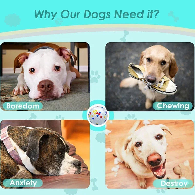 YOUSEH Bite Resistant E TPU Dog Ball Toy