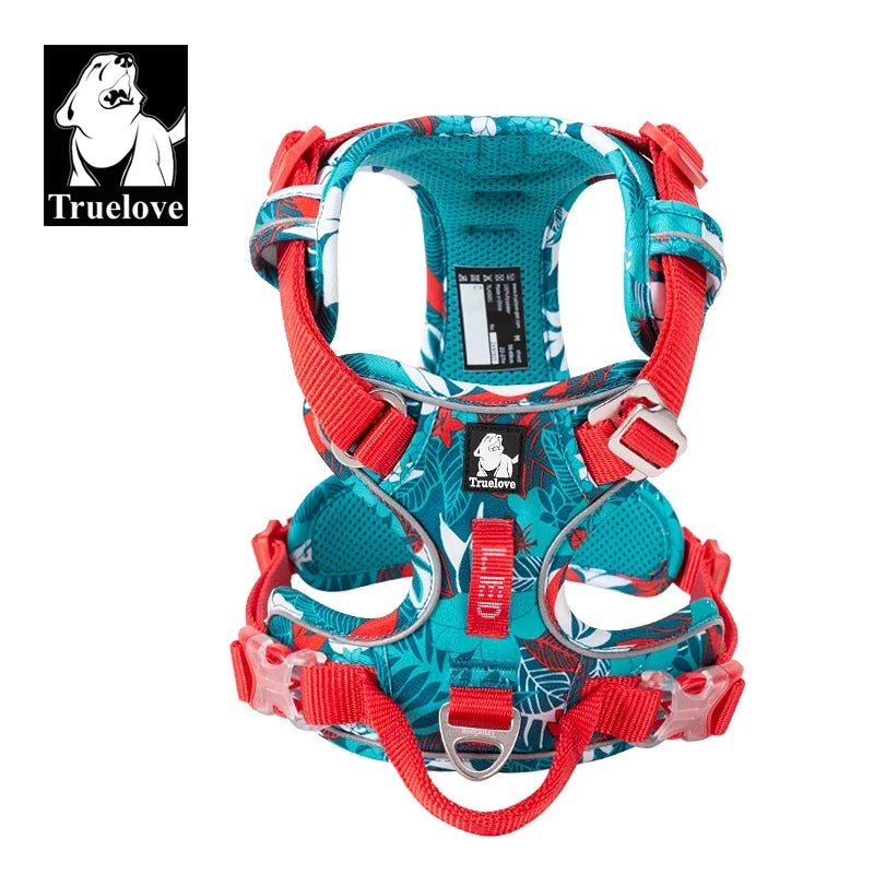 TRUELOVEB Explosion-Proof Dog Harness Camouflage Reflective Nylon