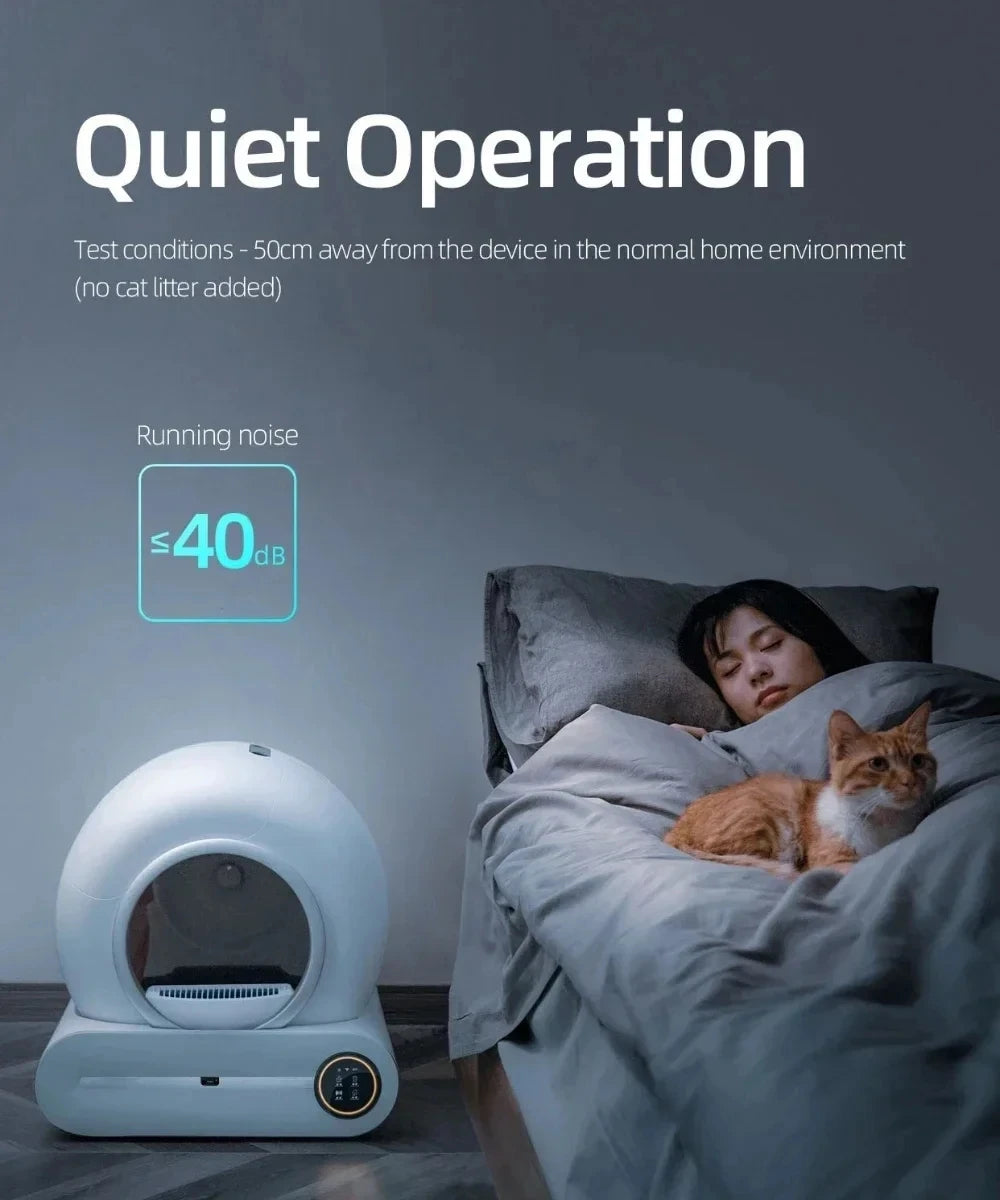 SINGWEDA Automatic Smart Cat Litter Box Self Cleaning Fully Enclosed