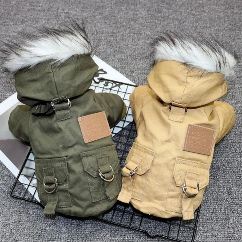 Dog Winter Puppy Pet Coat Jacket for Small Medium Dogs Thicken Warm Chihuahua Yorkies Hoodie Pets Clothing
