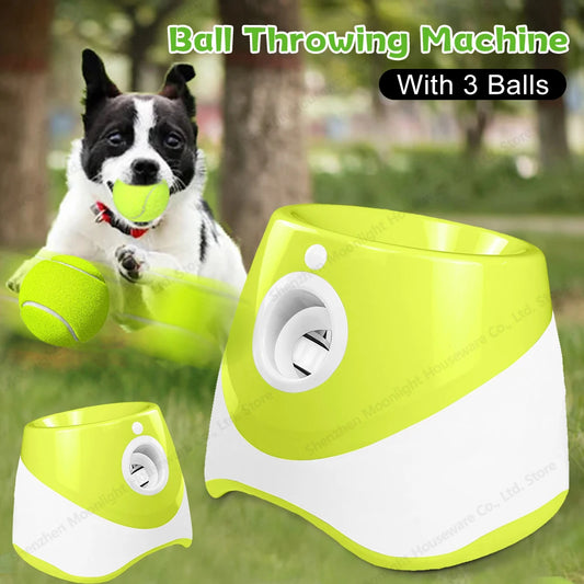 Automatic Dog Ball Launcher With 3 Tennis Balls