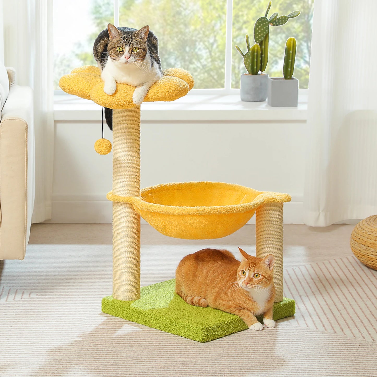 PAWZ Road Flower Cat Tree With Scratching Post And Hammock