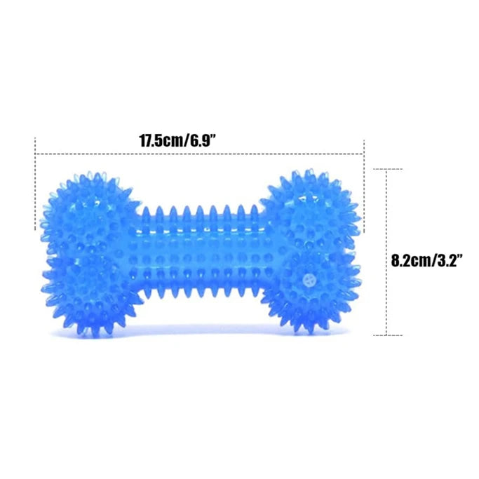 Summer Dog Chew Toys Teething Balls Durable Frozen Puppy Rubber Bone Toys Teeth Cleaning Bones Chewing Training Pet Supplies