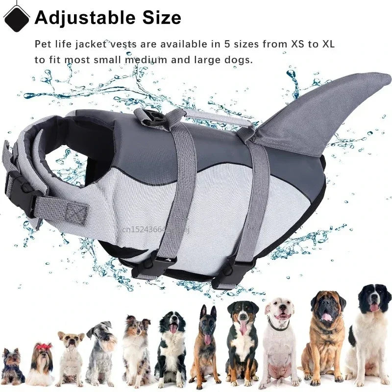 Dog Life Jacket With Enhanced Buoyancy And Handle