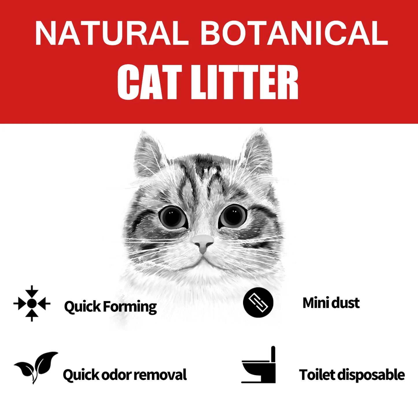 Tofu Cat Litter Natural Botanical Dust-Free Quick Clumping Odor Control