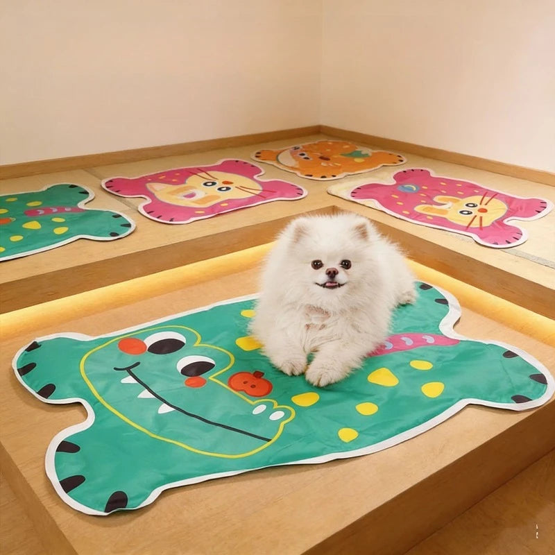 Pet Ice Pad Refreshing Cool Summer Dog CatCute Cartoon Easy To Wipe Gel Cat Litter Comfortable Skin-friendly Cool Sleeping Mat