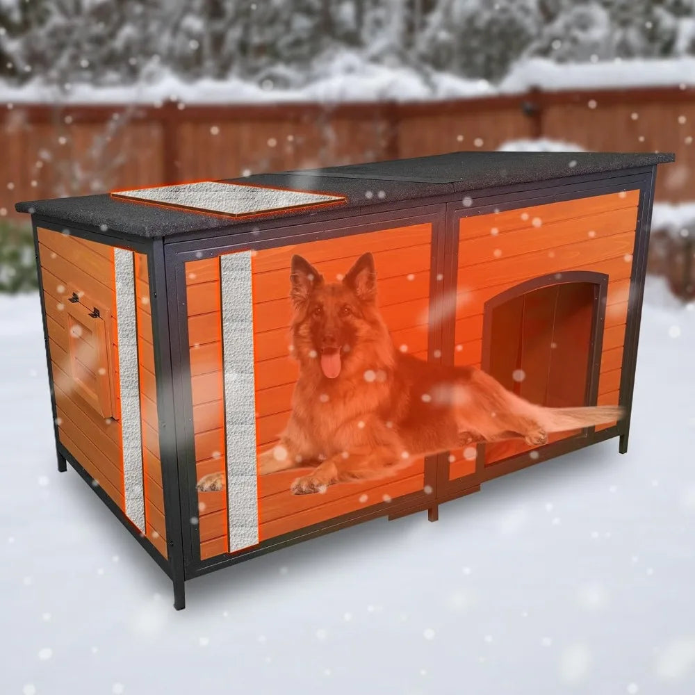 All-Weather Insulated Outdoor Dog House with Foam Insulation