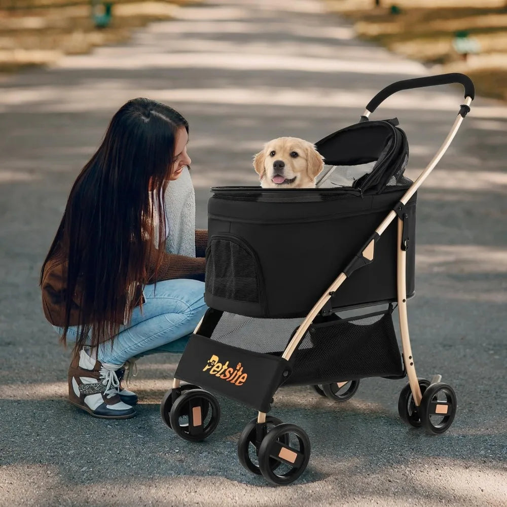 TIFICY 3-In-1 Pet Stroller With Removable Car Seat Carrier