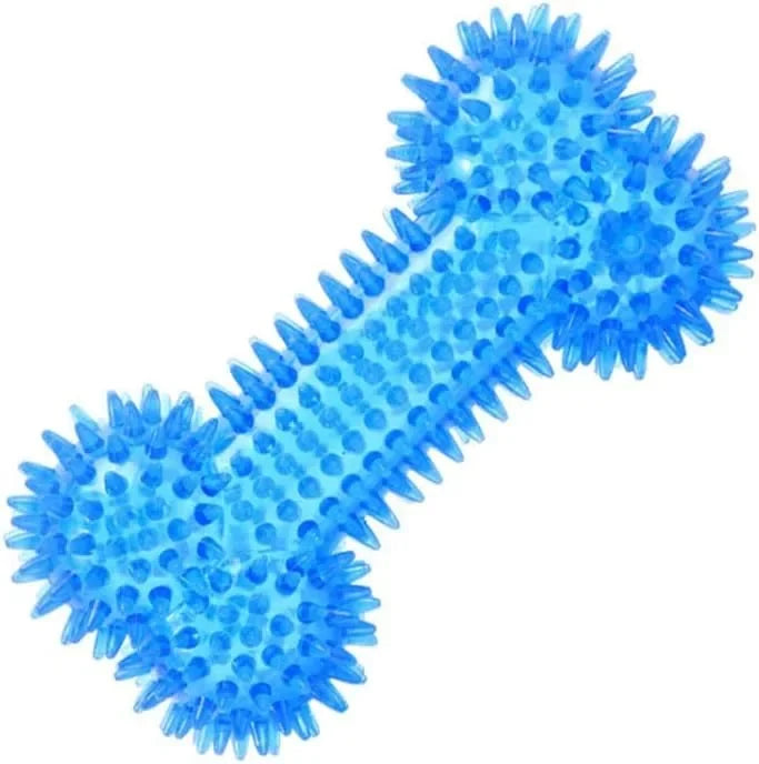 Summer Dog Chew Toys Teething Balls Durable Frozen Puppy Rubber Bone Toys Teeth Cleaning Bones Chewing Training Pet Supplies