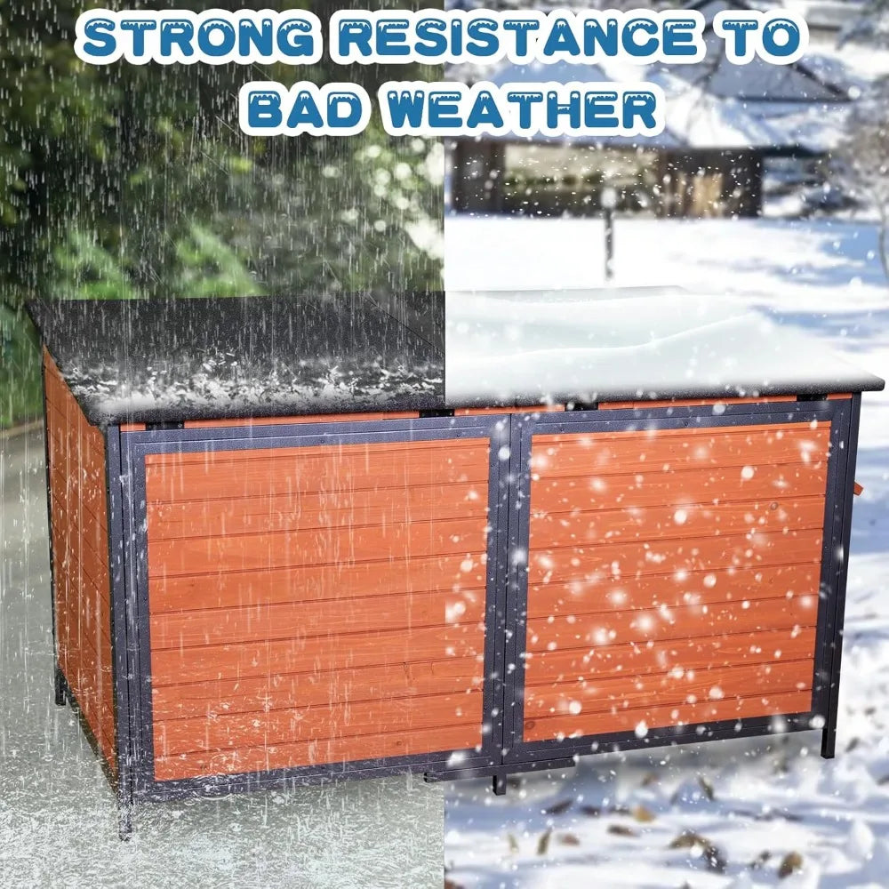 All-Weather Insulated Outdoor Dog House with Foam Insulation