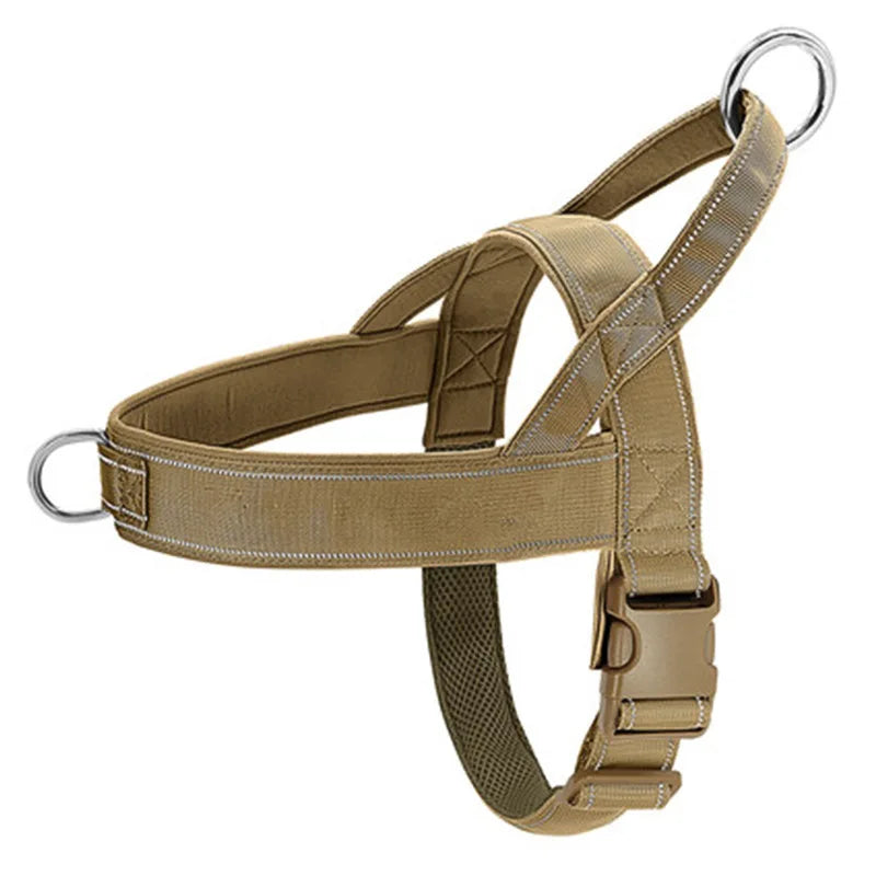 NONECN Tactical Dog Harness 1000D Nylon With Handle Reflective