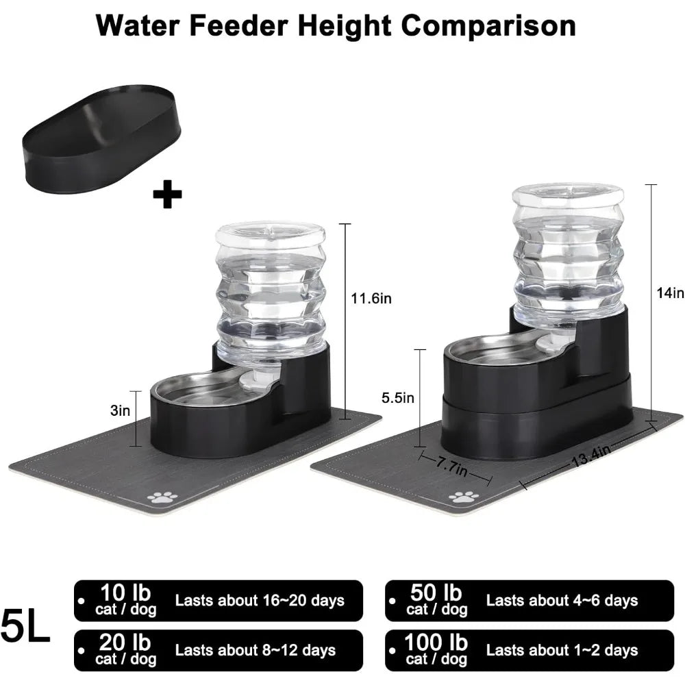 Automatic Cat Water Dispenser With Stainless Steel Bowl