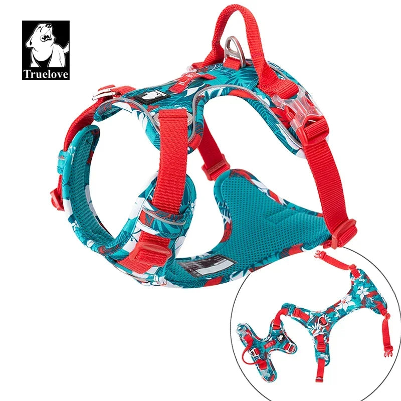 TRUELOVEB Explosion-Proof Dog Harness Camouflage Reflective Nylon