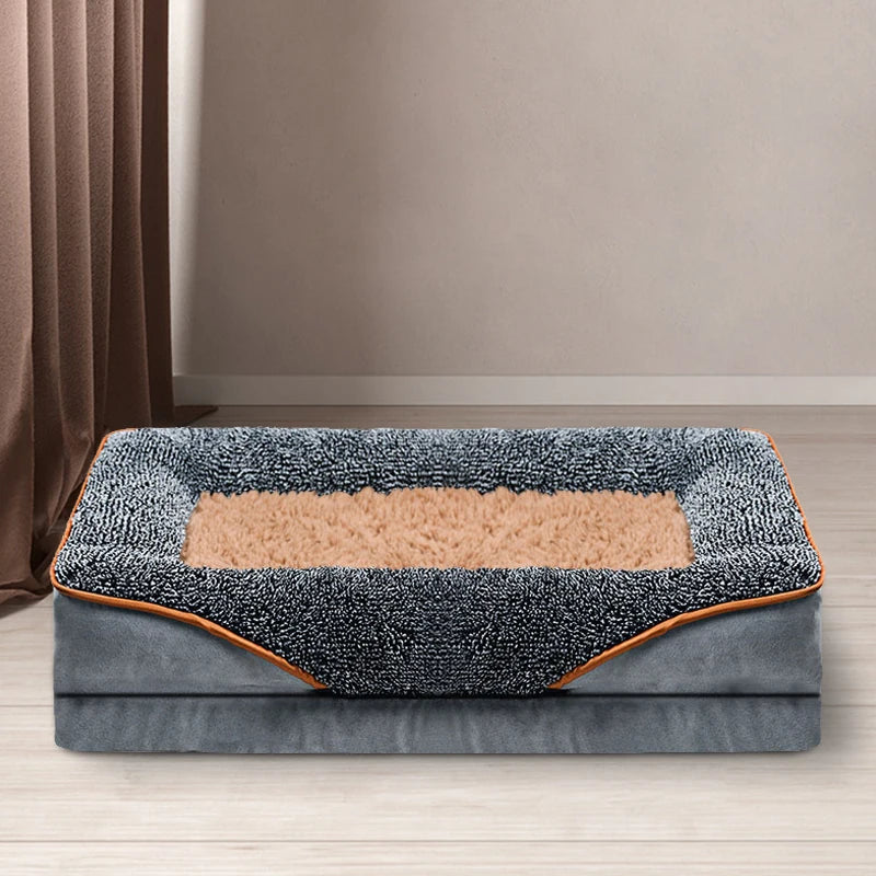Oversized Removable Washable Dog Bed With Raised Edges