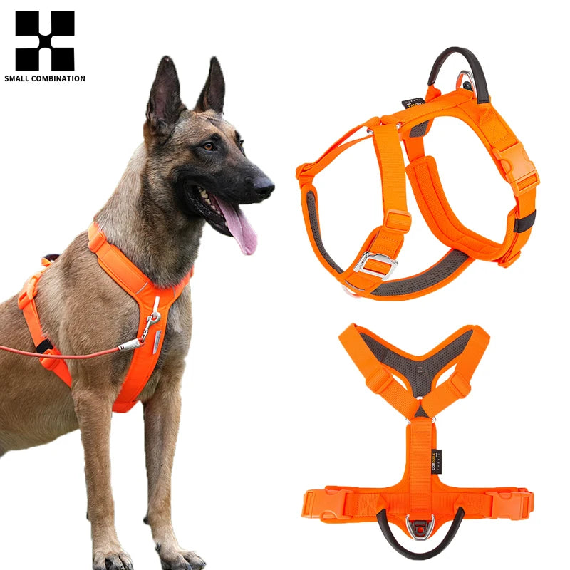 Small Combination No Pull Reflective Adjustable Dog Harness Vest