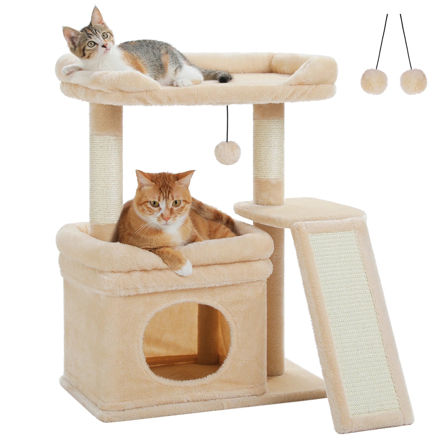PAWZ Road Small Indoor Cat Tree with Three Tiers
